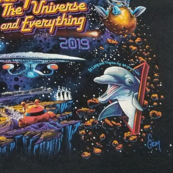 StarFest 2019 Convetion T-Shirt Hitchhikers Guide To The Galaxy Graphic - Picture 6 of 8